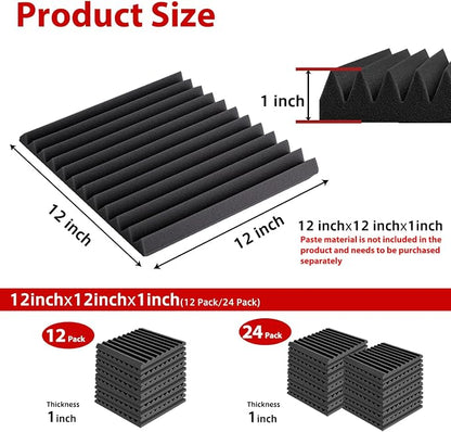 FONESO Acoustic Foam Panels, Sound Proof Foam Panels - Image 8
