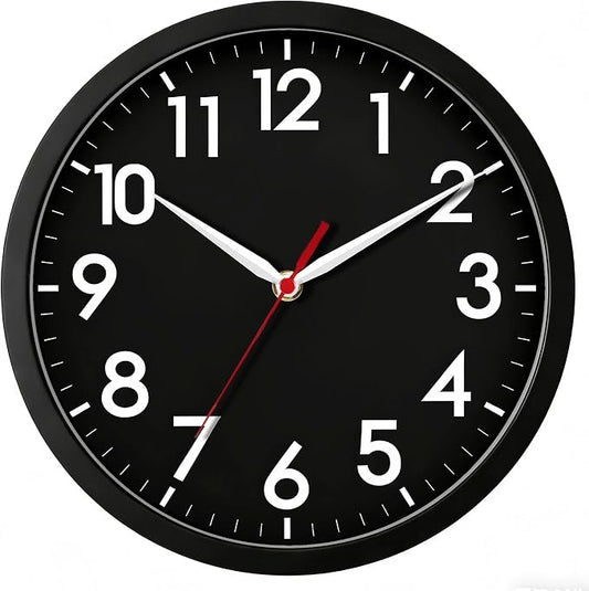 AKCISOT Wall Clock 8 Inch Silent Non-Ticking Modern Clocks Battery Operated by Akcisot