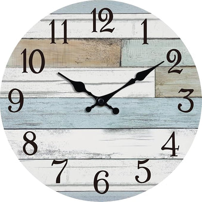 KECYET Wall Clock Battery Operated 18 Inch Large Silent Non Ticking Coastal by KECYETWALLCLOCK