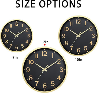 Wall Clocks Battery Operated 12 inch Modern Wall Clock, Silent Non Ticking Wall - Image 5