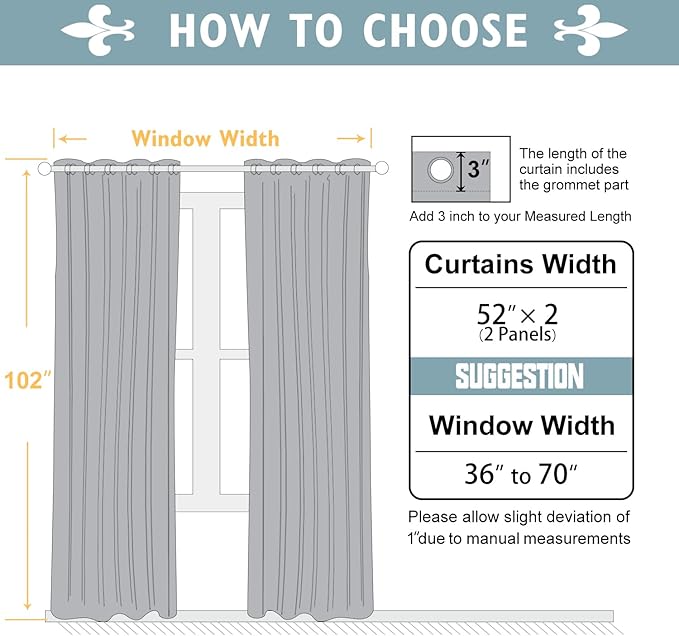 ChrisDowa Room Darkening Curtains 102 Inches Long 2 Panels Set - Image 5