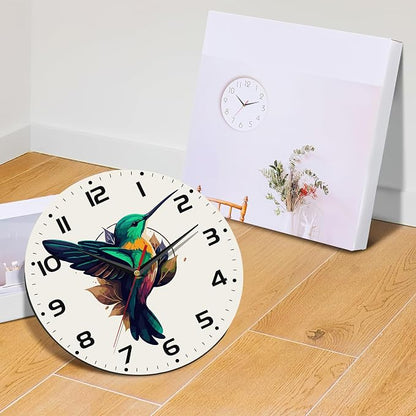 Flaying Hummingbird Bird Wall Clock Silent Non-Ticking Battery Operated Clock - Image 6