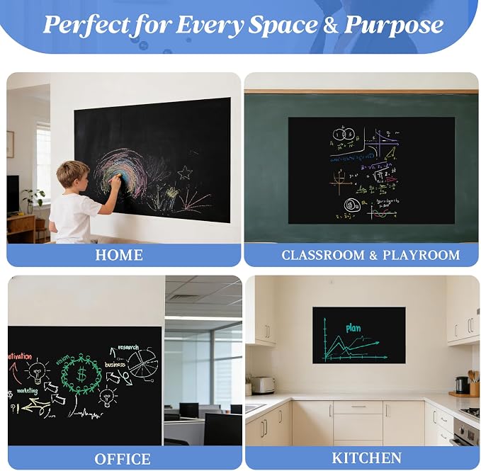 Magnetic Chalkboard Contact Paper Adhesive 23" x 35.43", Magnetic Chalkboards - Image 7