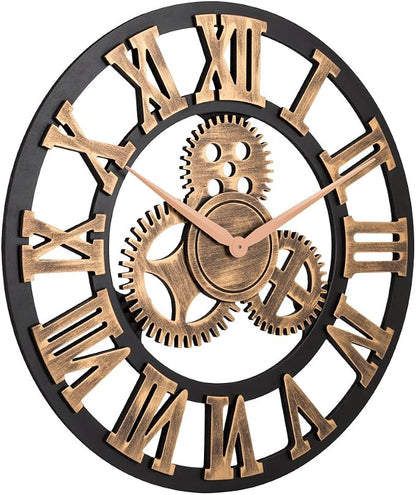 23" inch Noiseless Silent Non-Ticking Gears Not Moving Wall Clock - Image 2