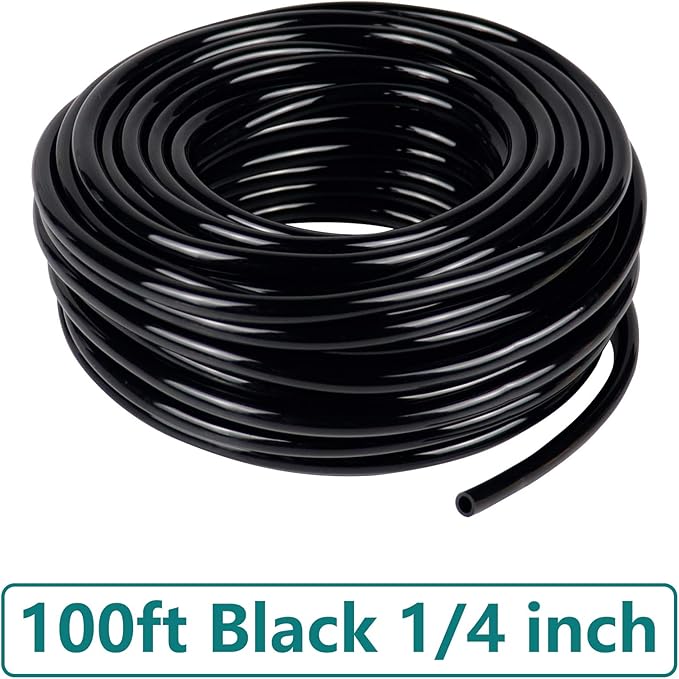 1/4 inch Blank Distribution Tubing Drip Irrigation Hose,50ft Soft Watering Tube for Small Lawn Garden Irrigation System