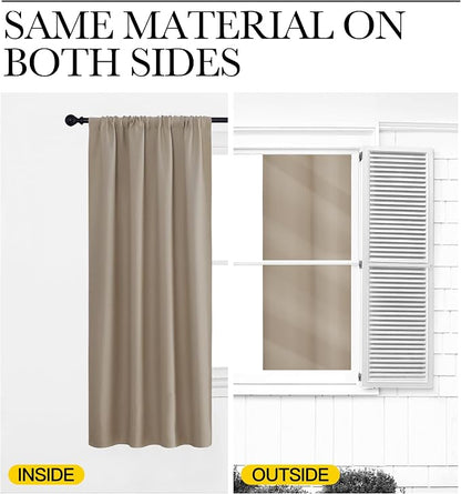 NICETOWN Kitchen Curtains, Short Blackout Drapes, 34 in x 45 in, Thermal - Image 5