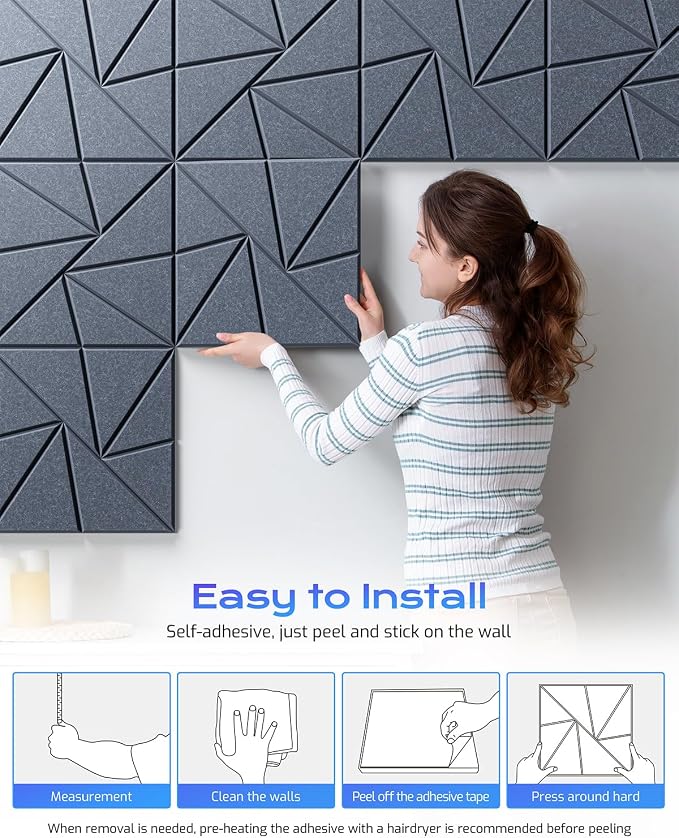 22 Pack Acoustic Panels, Sound Proof Foam Panels - Image 6