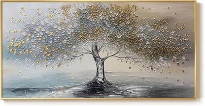Large Gold Framed Tree of Life Wall Art - Image 8