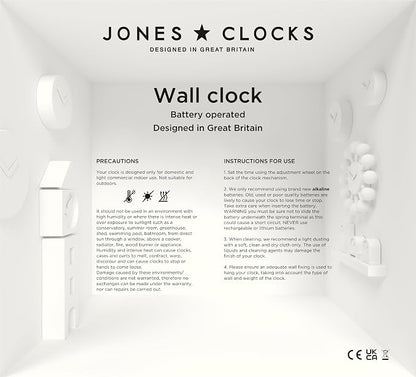JONES CLOCKS® Marvel wall Clock | Modern Retro Rounded Square Clock | 10 inch | - Image 9