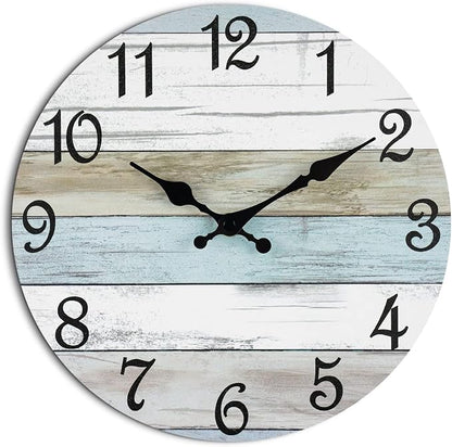CHYLIN Wall Clock Silent Non Ticking Wall Clocks Battery Operated, Rustic by CHYLIN