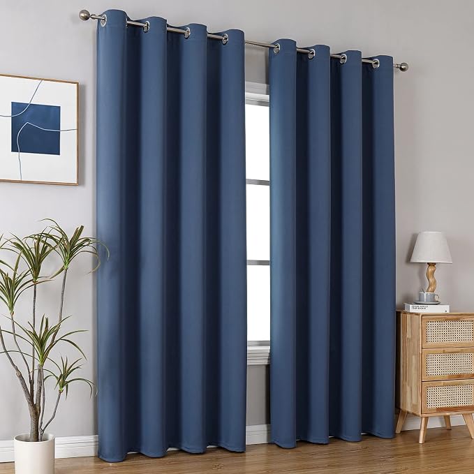 ChrisDowa Blackout Curtains 120 Inches Long 2 Panels Set - Image 5