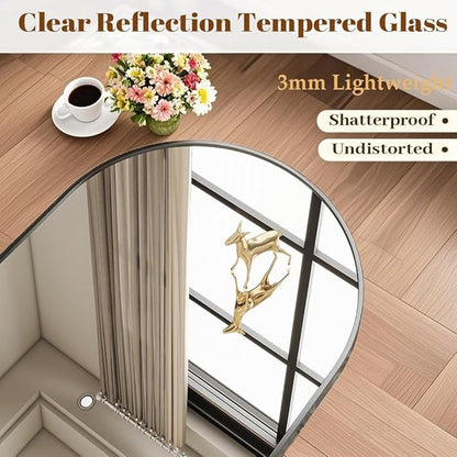 Dewfig Arched Full Length Mirror, Oversized Full Body Mirrors - Image 4