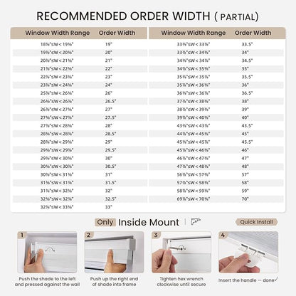 Grandekor No Drill No Tools Cordless Cellular Shades, 32.5" W x 64" H, UV - Image 3