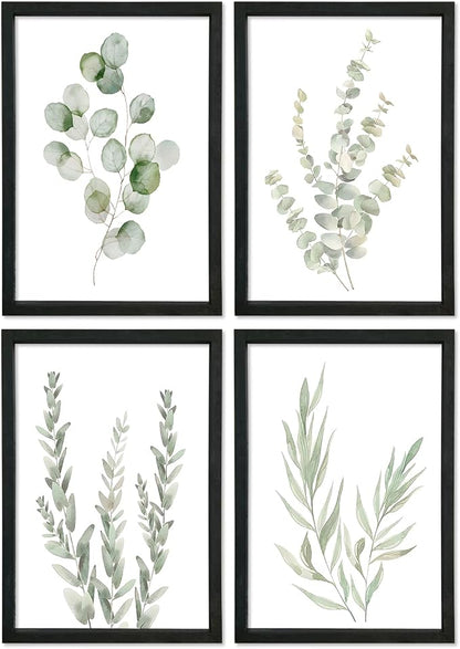 YWJKWLGS Botanical Watercolor Prints Sign Sage Green Eucalyptus Wall Decor by Unknown