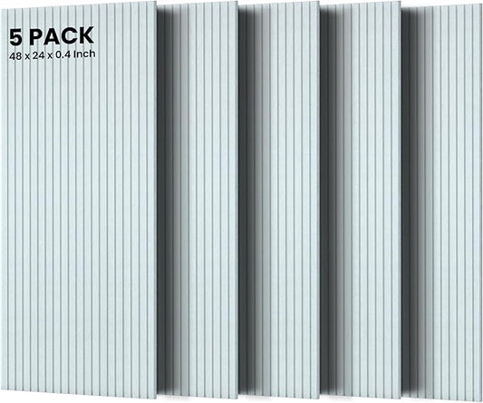 5 Pack Acoustic Panels, 47.2 x 23.6 x 0.35 Inch Sound Proof Panels by TO-TH