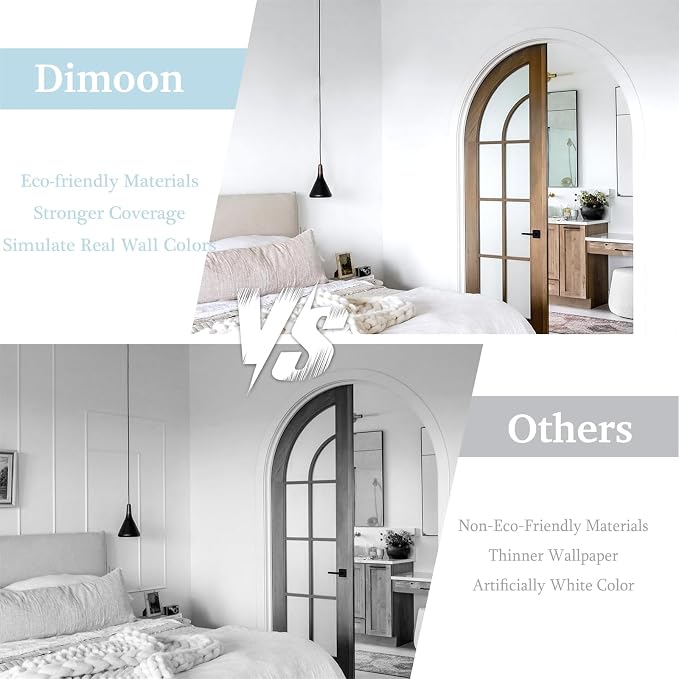 Dimoon 17.7''x393'' Peel and Stick Wallpaper White Contact Paper - Image 9