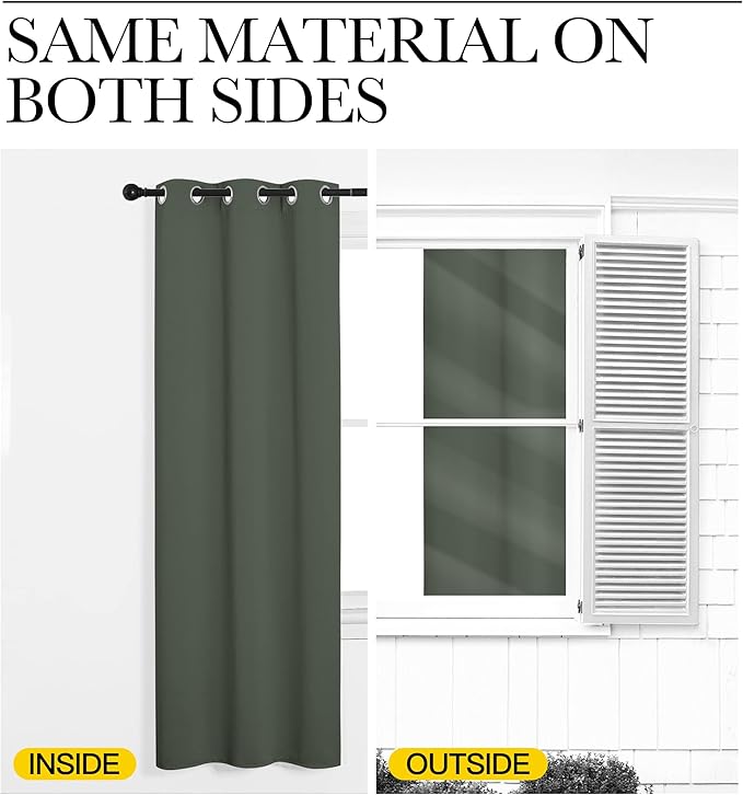 NICETOWN Window Treatment Thermal Insulated Solid Grommet Blackout - Image 6