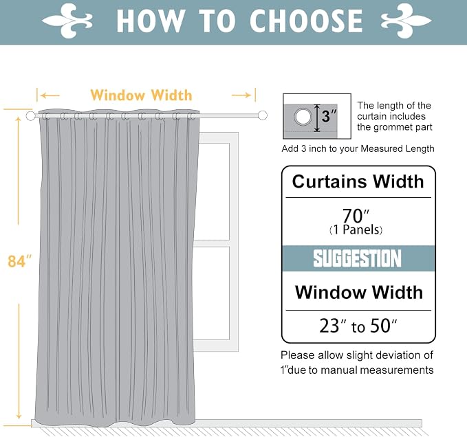 ChrisDowa Blackout Curtains 70 inches Wide - Image 6