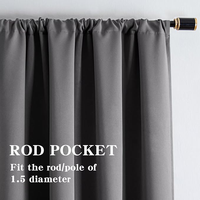 IGEMAEVE Blackout Curtains for Bedroom 1 Panel, Custom Curtains Thermal - Image 2