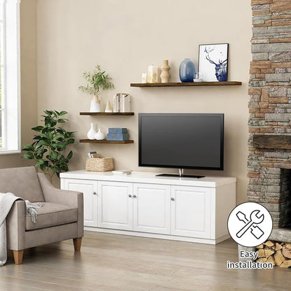Forbena Rustic Wood Floating Shelves - Image 4
