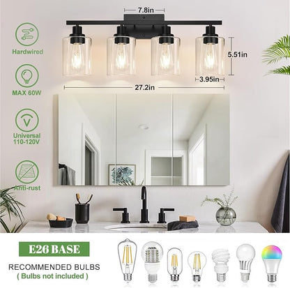 MOKATNG 4-Light Bathroom Light Fixtures, Vanity Light - Image 8