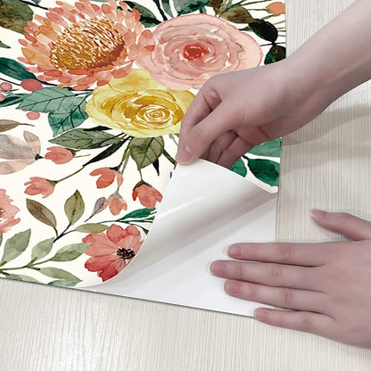 Floral Pattern Self-Adhesive Contact Paper, Oil and Water Resistant Drawer - Image 5