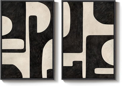 Large Framed Abstract Set of 2 Wall Art - Image 9