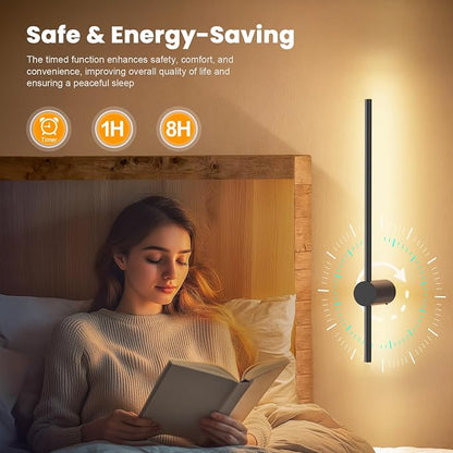 NIORSUN 24 Inch Battery Operated Wall Sconce Set of 2, 10 Colors Dimmable - Image 7