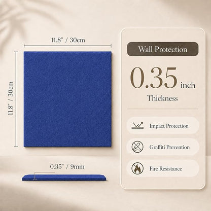 Large Cork Boards for Walls – 48" x 36" Self Adhesive Felt Wall Tiles - Image 2