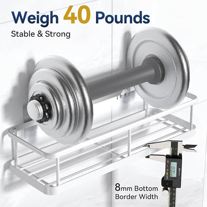 YASONIC Shower Caddy Adhesive, No Drill Bathroom Shower Organizers, - Image 3