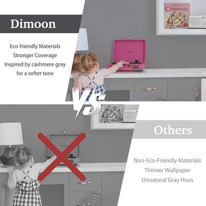 Dimoon 17.7''x118'' Peel and Stick Wallpaper Grey Contact Paper - Image 9