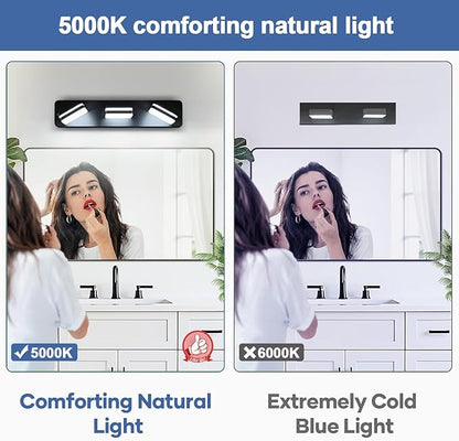 360° Rotate LED Dimmable Bathroom Vanity Light Fixtures, 1300LM Acrylic Matte - Image 5