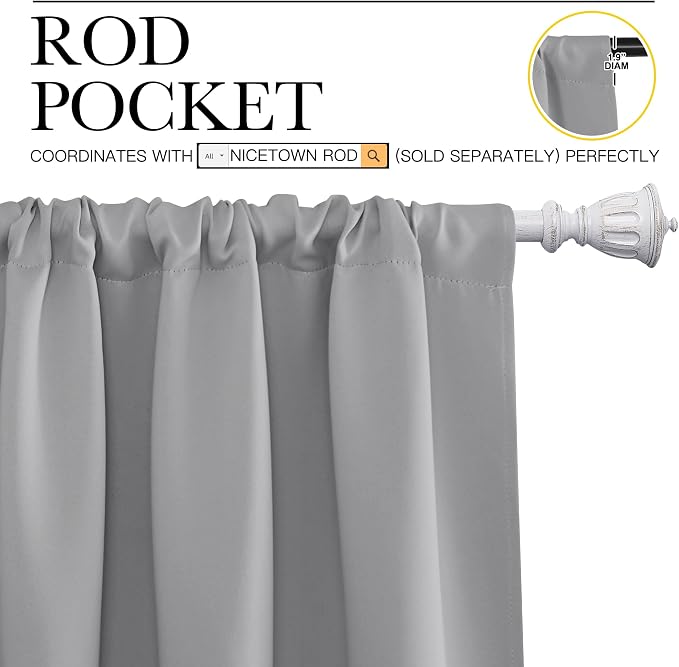 NICETOWN Blackout Curtains 84 inches Length - Image 3