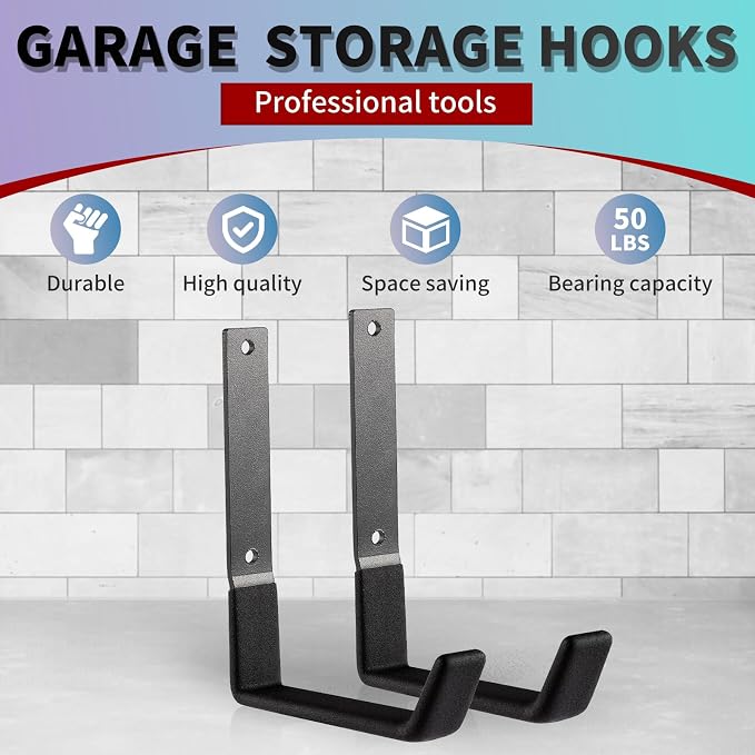 Heavy Duty Steel Garage Hooks, Garage Storage Utility Hooks, Garden Tool - Image 4