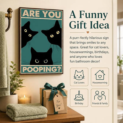 Funny Black Cat Wall Art - Image 8