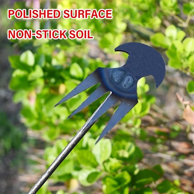 Weeding Artifact Uprooting Garden Weeding Tool, Upgraded Weed Removal Tool, Stainless Steel/Manganese Steel Weed Puller Manual Weeders for Home Gardening Yard Farmland (14in Manganese Steel Rubber)