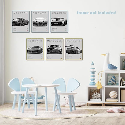 CSLGQGV Car Posters Vintage Racing Car Wall Art Supercar Canvas Prints Painting - Image 6