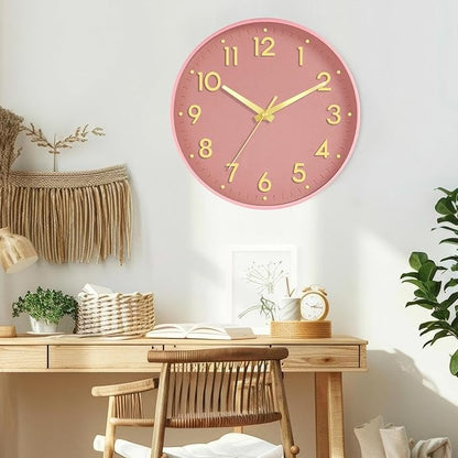 Mosewa Wall Clock 10 Inch, Battery Operated Silent Non-Ticking Modern Analog - Image 4