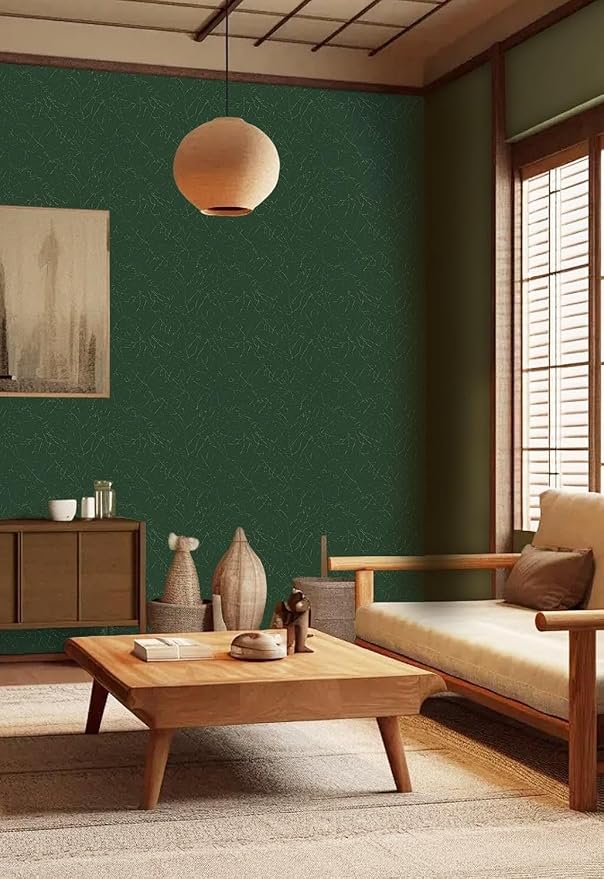 Dark Green Peel and Stick Self Adhesive Wallpaper - Image 7