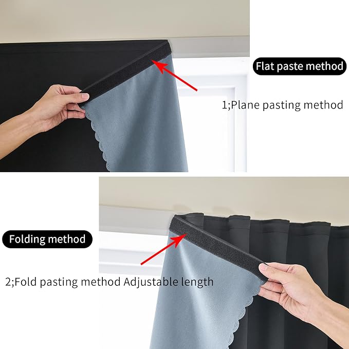 AJAZZ self Adhesive Portable 100% Blackout Curtains Simple and Easy to - Image 4