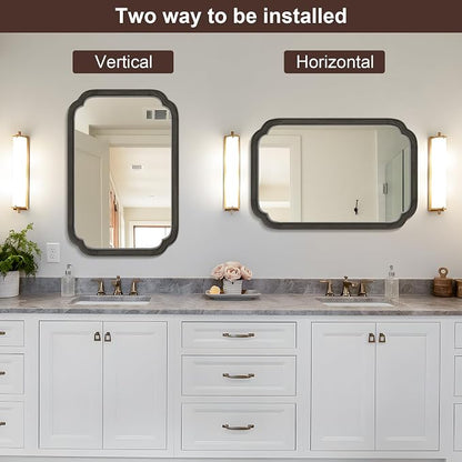 WallBeyond 20" x 30" Rounded Corner Arch Wall Mirror - Image 7