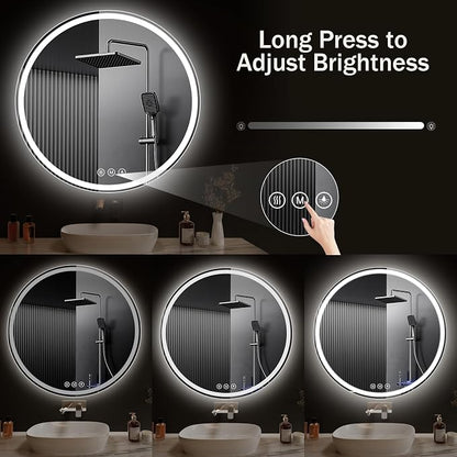LED Bathroom Mirror 28 Inch Round Bathroom Mirror - Image 7