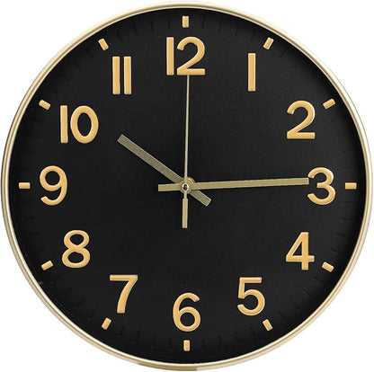Wall Clock Modern Simple Quartz Decorative Clock Non-Ticking Silent Battery by BAKBRAND
