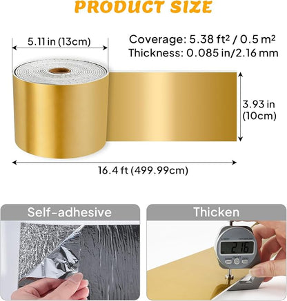 Self-Adhesive Wall Trim with Mirror Finish, 3.93" x 196.8" Peel and Stick - Image 3