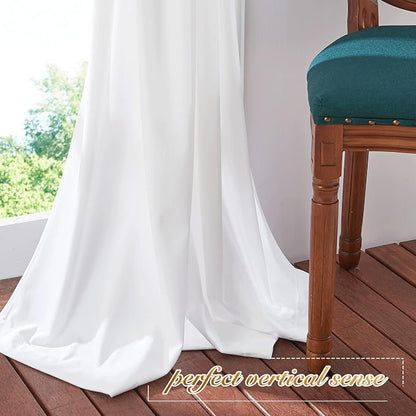 NICETOWN White Velvet Curtains and Drapes 12 ft Long, Extra Long Elegant Wall - Image 7
