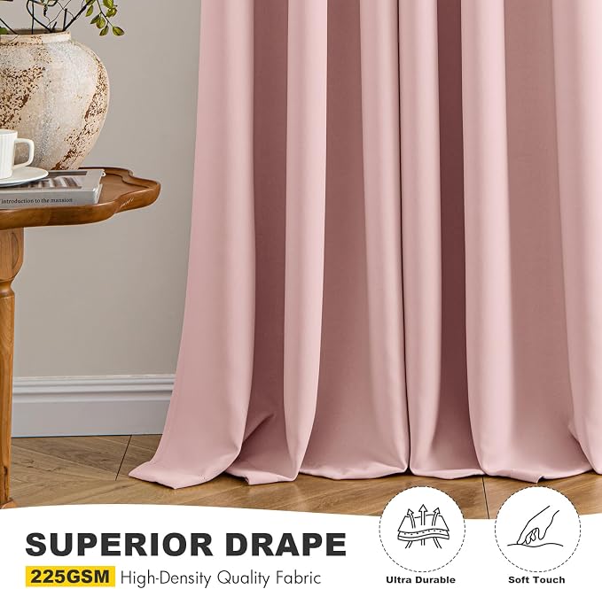 MIULEE Blackout Curtains for Bedroom Living Room 2 Panels, Thermal Insulated - Image 6