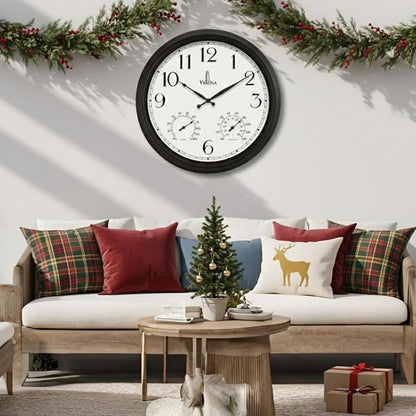24 inch Outdoor Clocks for Patio Large Waterproof - Image 9