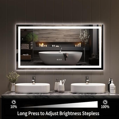 LED Bathroom Mirror 50 x 26 inch, Lighted Bathroom Vanity Mirror - Image 7
