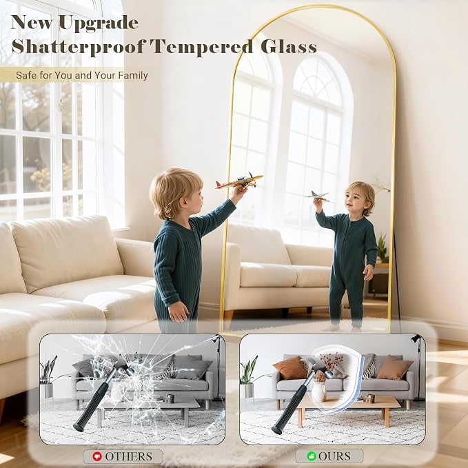Oversized Full Length Mirror, Room Decor Big Full Body Mirror - Image 4