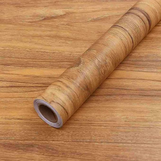 COSNIGHT 15.7" ×393.7" Wood Grain Wallpaper Peel and Stick Vinyl Film Self by COSNIGHT